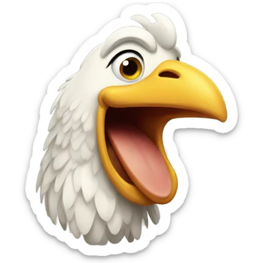 Laughing chicken sticker