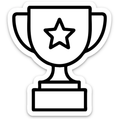 champion's trophy cup sticker