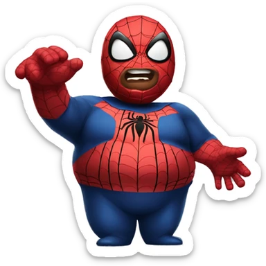 Fat fat fat spiderman sticker