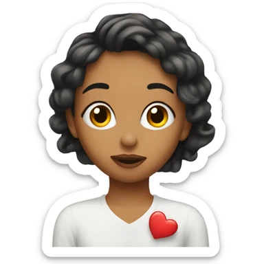 Lover Girl with kisses sticker