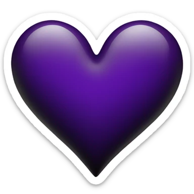 heart-deep-violet-and-black-color sticker