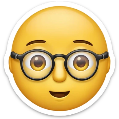 cross eyed emoji with glasses sticker