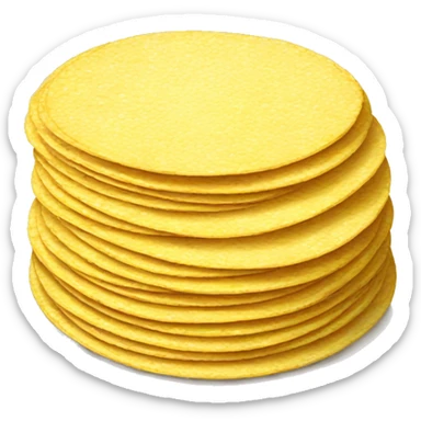 Stack of corn tortillas sticker