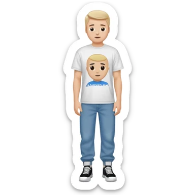 a white guy with a Y2K drip style  sticker