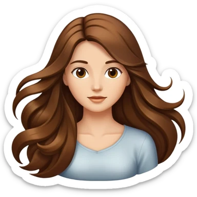 Long healthy hair  sticker