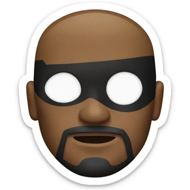 black eye patch covering one eye like Nick Fury from Marvel sticker