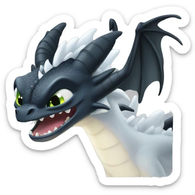 Toothless dragon light fury sticker