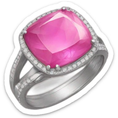 pink stone ring sticker