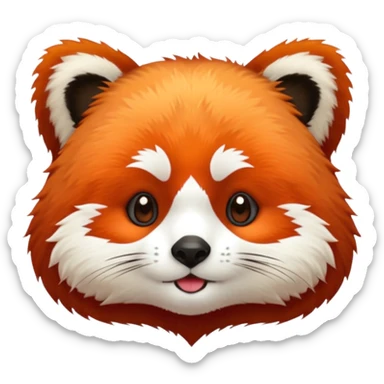 red panda fur, only the fur sticker