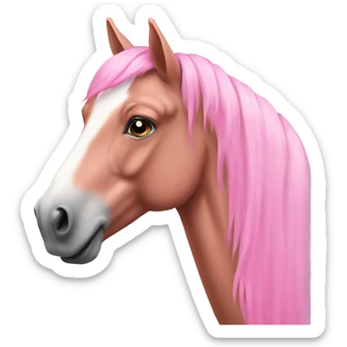 Pink horse sticker