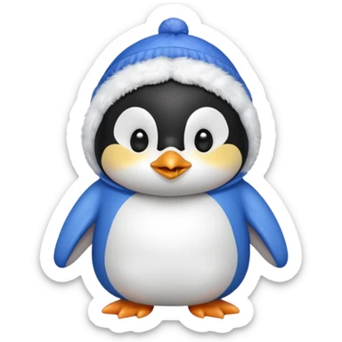Pinguino con ropa de dormir sticker