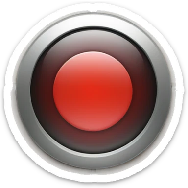 stop recording button which has red circle & a red square at the centre of the circle sticker