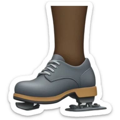 Foot with male shoe on pedal sticker