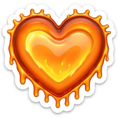 hot melting metal heart shape sticker