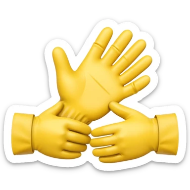 Make a self-clasping handshake emoji in the style of the usual emoji of a handshake sticker