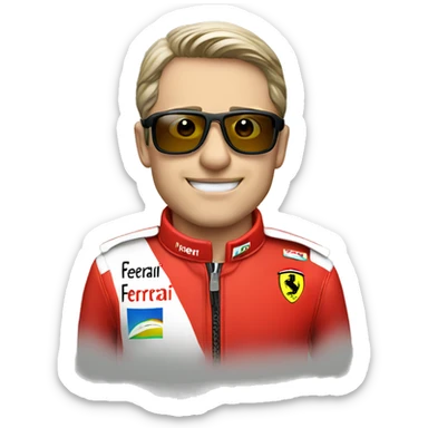 Piloto de formula 1 de ferrari sticker