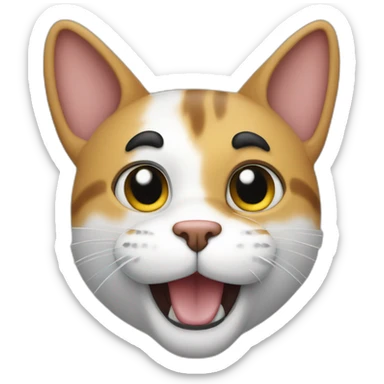 Un gato diciendo "ARRIBA ESPAÑA" sticker