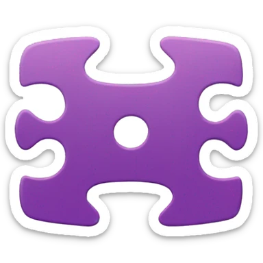 two pieces of puzzle sticker