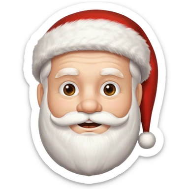 santa with onlu mustache no beard sticker