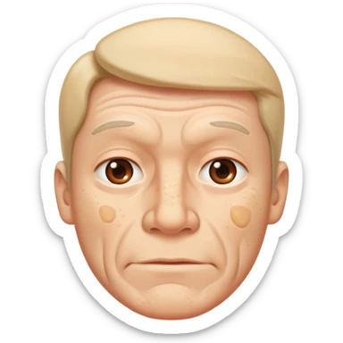 male face Skin issues - acne, pimples, wrinkles sticker