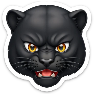 angry panther animal sticker