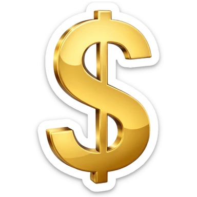 Dollar sign sticker