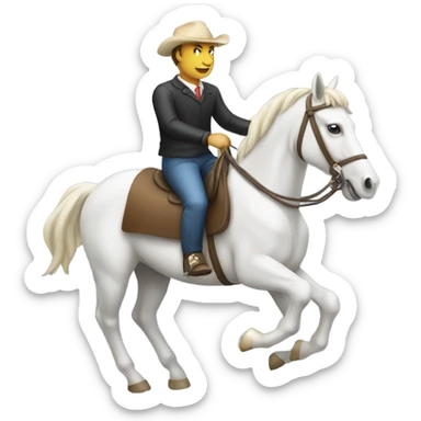 Horse riding man  sticker