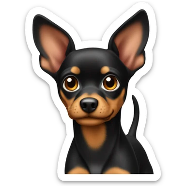 Black and tan miniature pincher  sticker