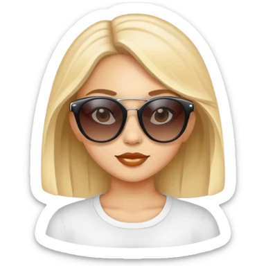 fashion girl wearing sunglasses  sticker