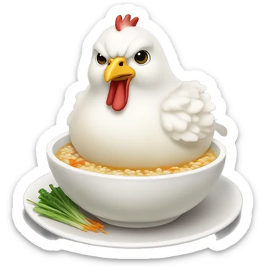 chicken congee sticker