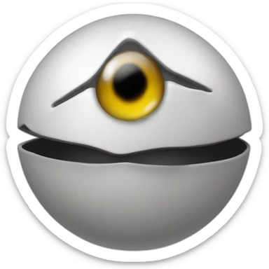 3d sphere with a cartoon Drowned skin texture with Eye of Horus sticker