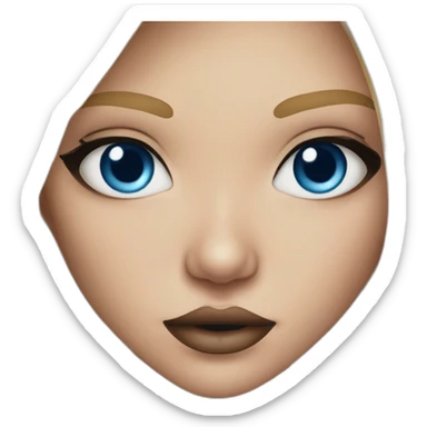 Blonde girl blue eyes septum piercing sticker