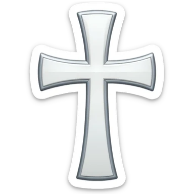 white cross with design sticker