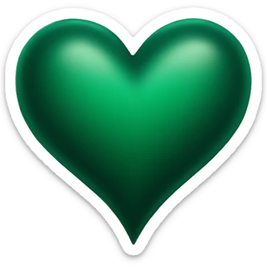 Dark green heart sticker