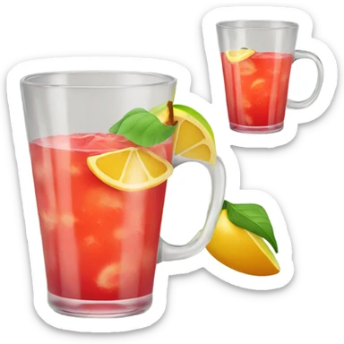 fruit punch in glass sticker
