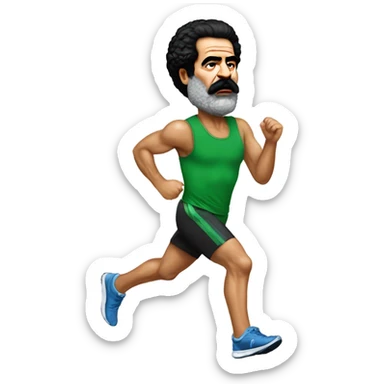 Saddam hussein jogging sticker