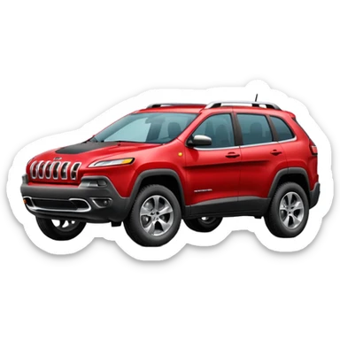 Jeep Cherokee red suv sticker