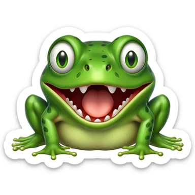 Angry screaming frog sticker