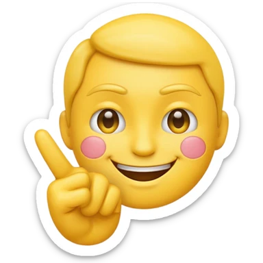 emoji face with a finger-gun gesture sticker