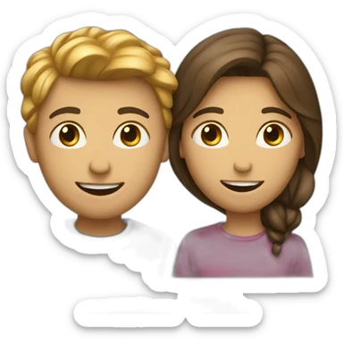 Two people talking face to face sticker