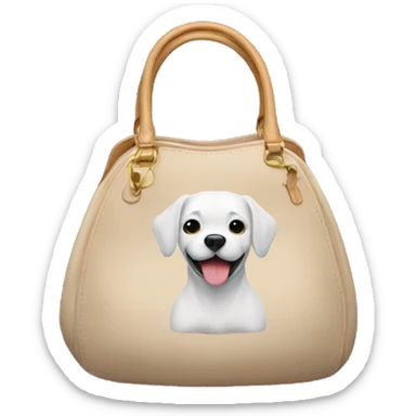 Purse with dog inside sticker