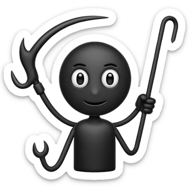 Stickman Hook emoji: significado e uso sticker