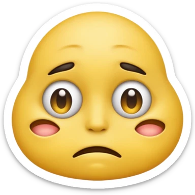 Emoji with eyebags sticker