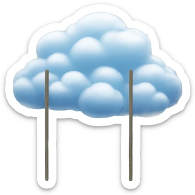 clouds with feet fencing sticker