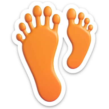 Bigfoot footprint, detailed, playful look sticker