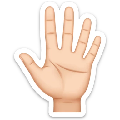 Hand sign in the shape of the letters HK as sticker