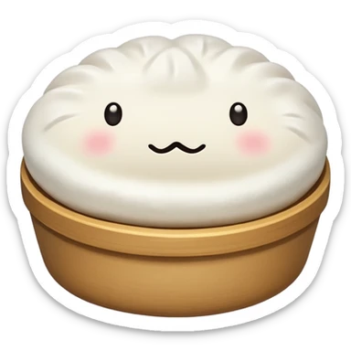 one NORMAL steamed bun WITH NO FACE!!! just a NORMAL STEAMED BUN!!! sticker