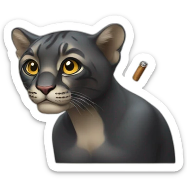 Panthère qui fume le cigare  sticker