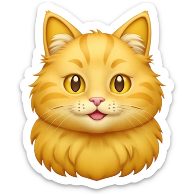 Yellow cat emoji with star eyes sticker