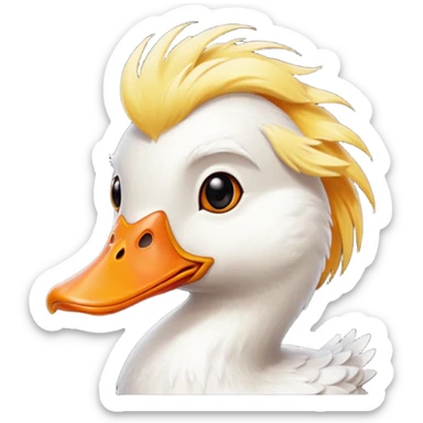 Sarı saçlı ördek sticker